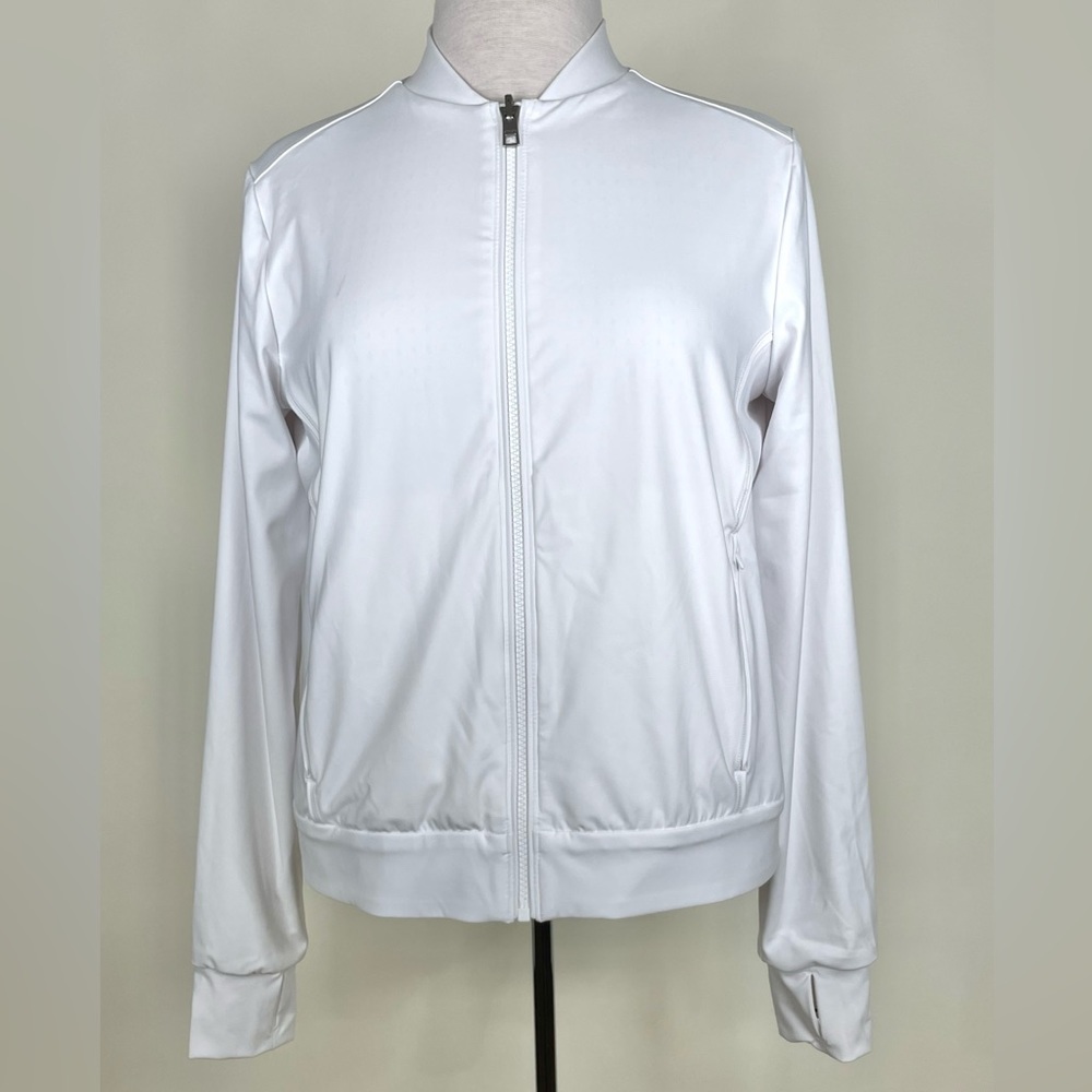 Athleta A-Game Reversible Bomber Jacket, White - Medium